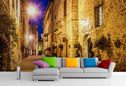 Fototapeta Úzka ulička Pienza Taliansko 1558
